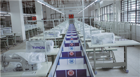 Custom FZXW-2 smart clothing production line with lamp holder busway
